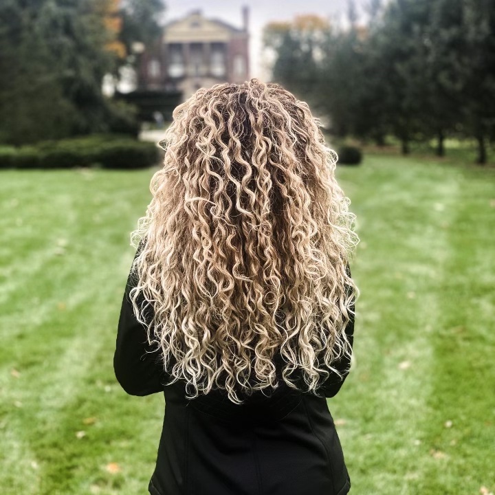 Blonde Curly Hair Extensions (Head)